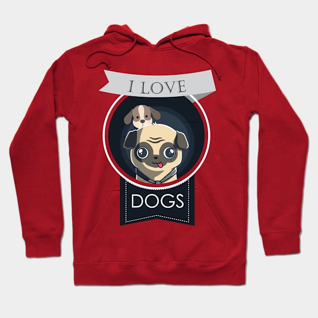 I Love Dogs Hoodie by teespot123